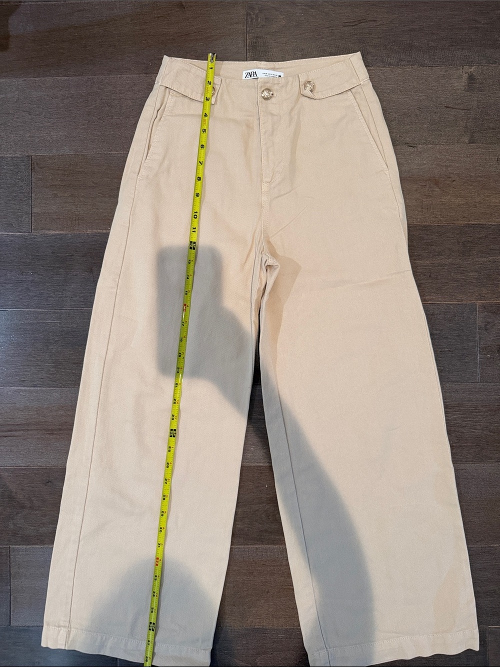 Zara Beige Straight-Leg Chinos